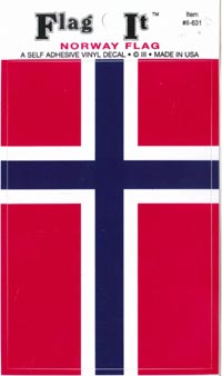 Flag-It Large Norwegian Flag Sticker Flag-It Large Norwegian Flag Sticker